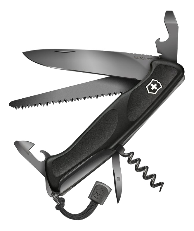 

Нож перочинный Rangergrip 55 Onyx Black 130мм, 12 функций с фиксатором лезвия 0.9563.C31P