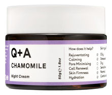 Q+A Ночной крем для лица с экстрактом ромашки Chamomile Night Cream 50г