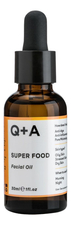 Q+A Масло для лица с витаминами и аминокислотами Super Food Facial Oil 30мл
