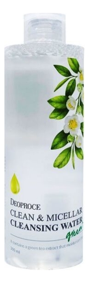

Мицеллярная очищающая вода с зеленым чаем Clean & Micellar Cleansing Water Green Tea 300мл