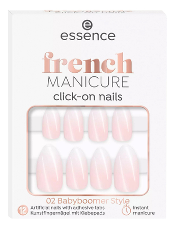 essence Накладные ногти на клейкой основе French Manicure Click & Go No02 Babyboomer Style