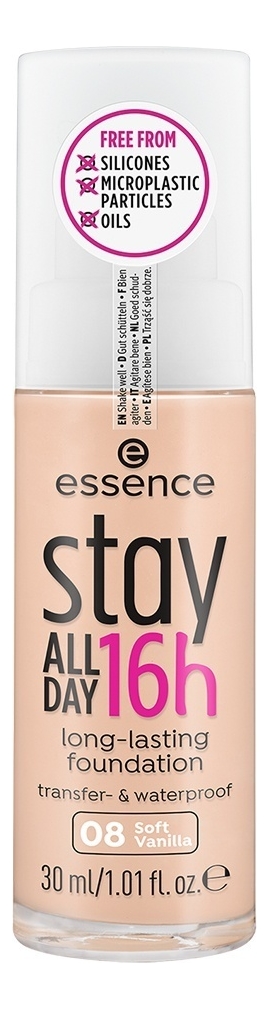 

Тональная основа для лица Stay All Day 16h Long-Lasting Foundanation 30мл: 08 Soft Vanilla, Тональная основа для лица Stay All Day 16h Long-Lasting Foundanation 30мл