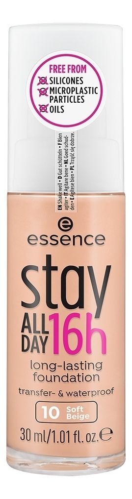 Тональная основа для лица Stay All Day 16h Long-Lasting Foundanation 30мл: 10 Soft Beige