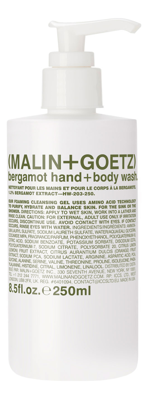 Гель-мыло для тела и рук Бергамот Bergamot Hand + Body Wash: Гель-мыло 250мл