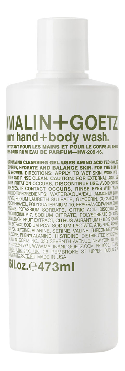 Гель-мыло для тела и рук Ром Rum Hand + Body Wash: Гель-мыло 473мл