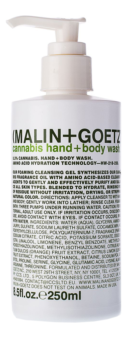 Гель-мыло для тела и рук Cannabis Hand + Body Wash: Гель-мыло 250мл