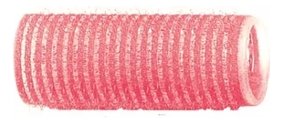 Бигуди-липучки для волос 24мм 12шт (розовые)