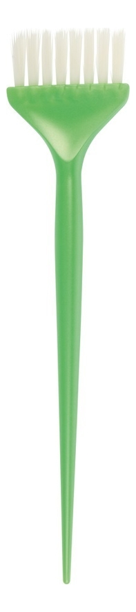 Кисть для окрашивания узкая с белой прямой щетиной 45мм (зеленая)