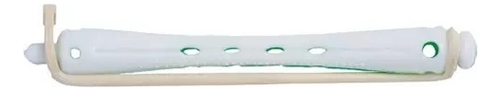 Бигуди-коклюшки длинные d6мм 12шт (бело-зеленые)