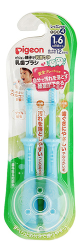 Детская зубная щетка Шаг 4 от 18 месяцев до 3 лет 2шт голубая 576₽