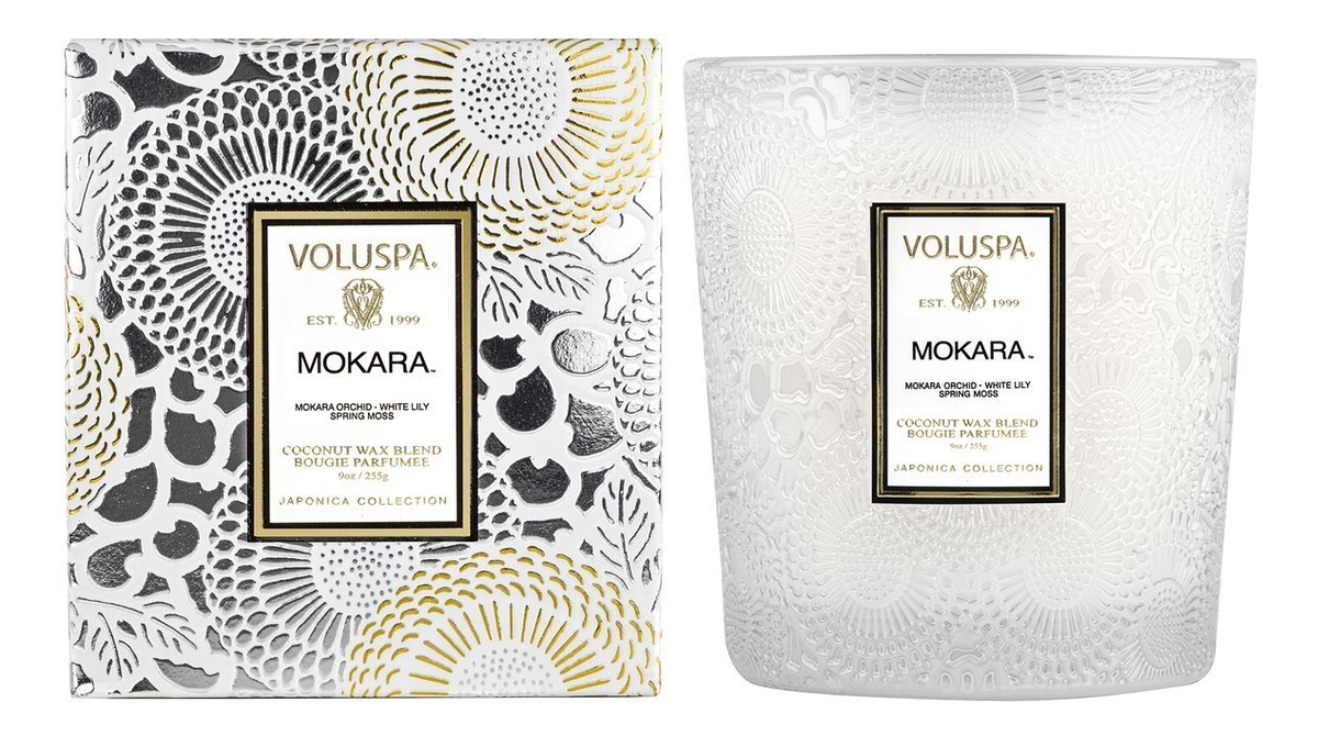 Купить Ароматическая свеча Mokara (орхидея и белая лилия): свеча в подарочной упаковке 255г, VOLUSPA