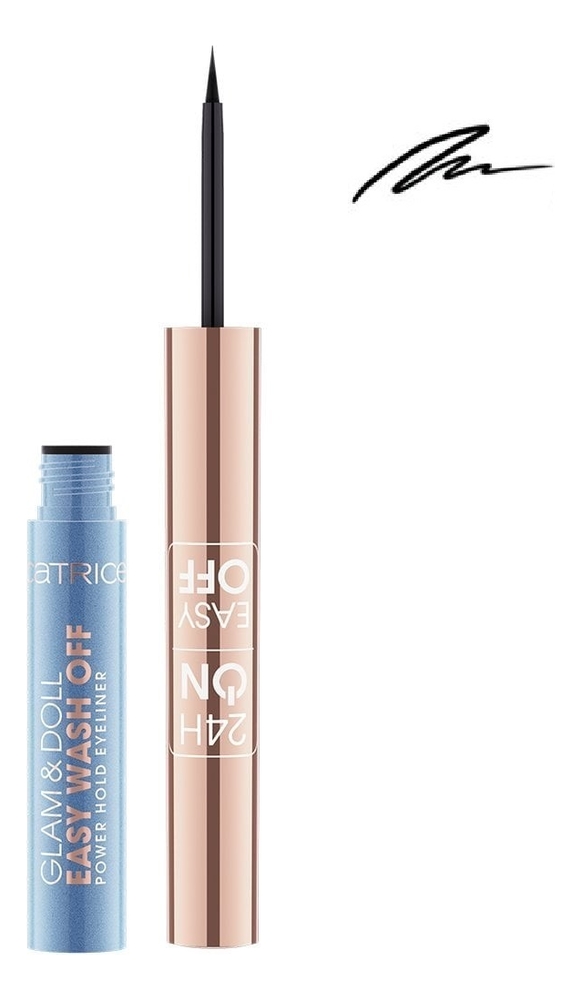 Подводка для глаз Glam & Doll Easy Wash Off Power Hold Eyeliner: 010 Ultra Black