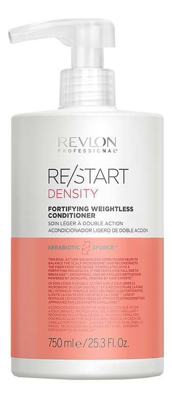 Купить Укрепляющий невесомый кондиционер для волос Restart Density Fortifying Weightless Conditioner: Кондиционер 750мл, Revlon Professional