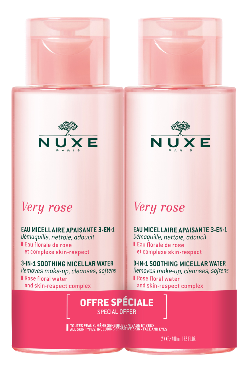 

Смягчающая мицеллярная вода для лица и глаз 3 в 1 Very Rose Eau Micellaire Apaisante: Мицеллярная вода 2*400мл, Смягчающая мицеллярная вода для лица и глаз 3 в 1 Very Rose Eau Micellaire Apaisante