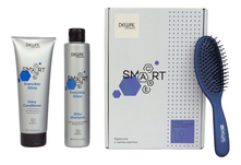 Dewal Набор для ежедневного блеска волос Smart Care Everyday Gloss (шампунь 300мл + кондиционер 250мл + щетка для волос)