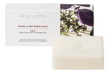 Acca Kappa Твердое туалетное мыло Тимьян и красно-рубиновый базилик Thyme & Red Rubin Basil Soap 150г