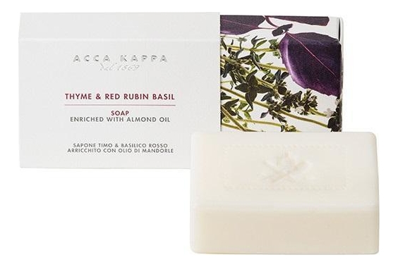 

Твердое туалетное мыло Тимьян и красно-рубиновый базилик Thyme & Red Rubin Basil Soap 150г