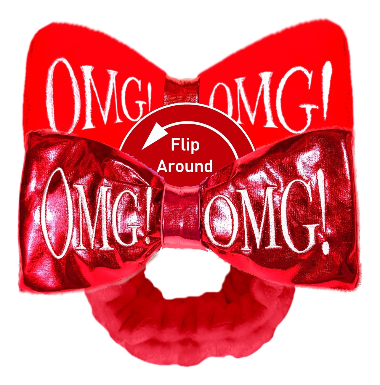 

Повязка для волос двухсторонняя Reversible Mega Hair Band: Red, Повязка для волос двухсторонняя Reversible Mega Hair Band