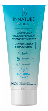Купить Натуральный отшелушивающий крем для умывания Интенсивное увлажнение Aqua Natural Exfoliating Cream 75мл, INNATURE