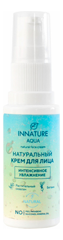 Натуральный крем для лица Интенсивное увлажнение Aqua Natural Face Cream 30мл крем для лица innature крем для лица интенсивное увлажнение natural face cream