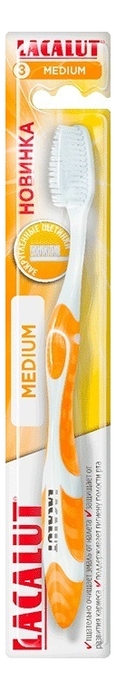 Зубная щетка средней жесткости Medium (цвет в ассортименте) зубная щетка средней жесткости в ассортименте president exclusive medium