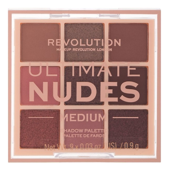 Палетка теней для век Ultimate Nudes Eyeshadow Palette 8,1г: Medium