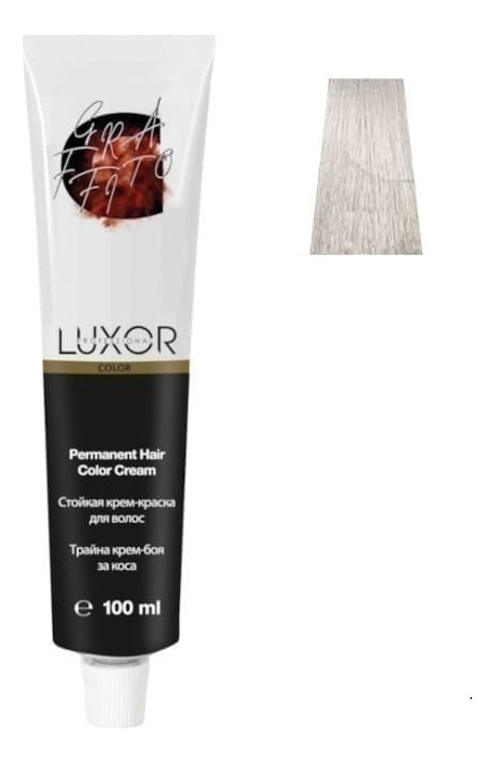 

Стойкая крем-краска для волос с протеинами пшеницы Luxor Color Permanent Hair Color Cream 100мл: 12.11 Специальный блондин пепельный интенсивный, Стойкая крем-краска для волос с протеинами пшеницы Luxor Color Permanent Hair Color Cream 100мл