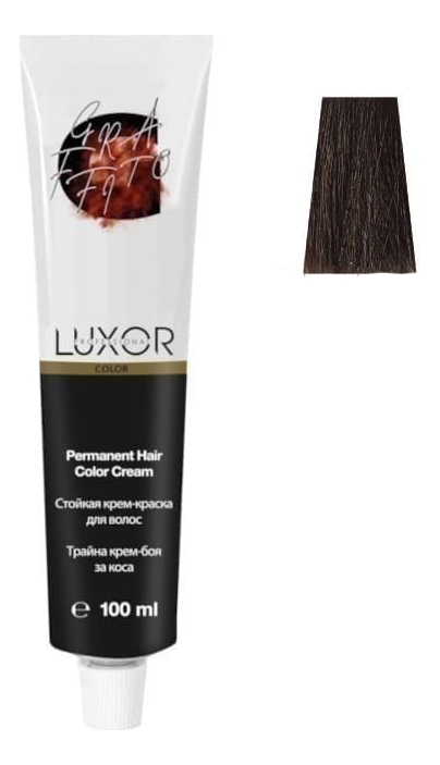 Купить Стойкая крем-краска для волос с протеинами пшеницы Luxor Color Permanent Hair Color Cream 100мл: 5.37 Светлый коричневый золотистый шоколадный, Luxor Professional