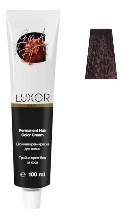 

Стойкая крем-краска для волос с протеинами пшеницы Luxor Color Permanent Hair Color Cream 100мл: 5.6 Светлый коричневый красный, Стойкая крем-краска для волос с протеинами пшеницы Luxor Color Permanent Hair Color Cream 100мл