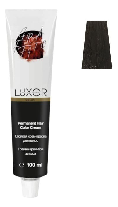 

Стойкая крем-краска для волос с протеинами пшеницы Luxor Color Permanent Hair Color Cream 100мл: 6.17 Темный блондин пепельный шоколадный, Стойкая крем-краска для волос с протеинами пшеницы Luxor Color Permanent Hair Color Cream 100мл