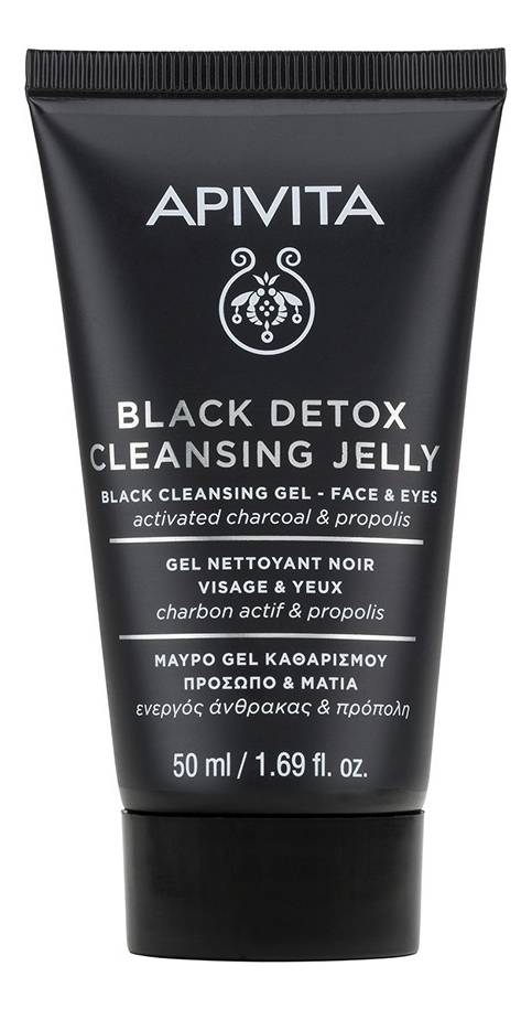 

Очищающий гель для лица и глаз Black Detox Cleansing Jelly Activated Charcoal & Propolis: Гель 50мл, Очищающий гель для лица и глаз Black Detox Cleansing Jelly Activated Charcoal & Propolis