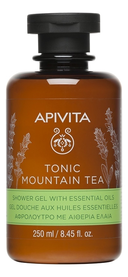 Купить Гель для душа Tonic Mountain Tea Shower Gel With Essential Oils: Гель 250мл, APIVITA