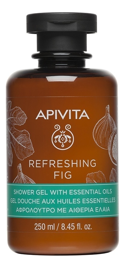 Купить Гель для душа Refreshing Fig Shower Gel With Essential Oils: Гель 250мл, APIVITA