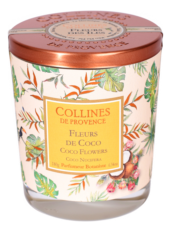 

Ароматическая свеча Coconut Flower (цветок кокоса): свеча 180г, Ароматическая свеча Coconut Flower (цветок кокоса)