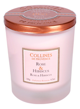 Collines de Provence Ароматическая свеча Rose & Hibiscus (роза и гибискус)