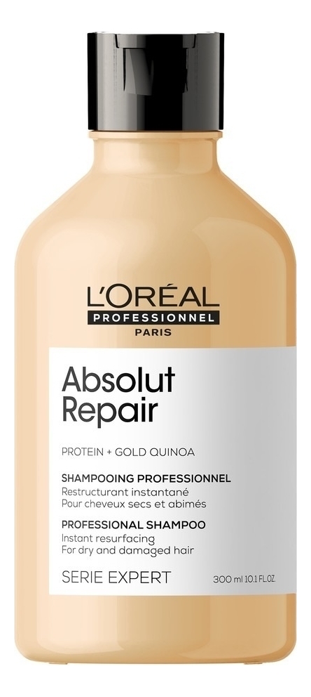 Шампунь для сильно поврежденных волос Serie Expert Absolut Repair Protein + Gold Quinoa Shampooing: Шампунь 300мл питательный шампунь с молочными протеинами milk line