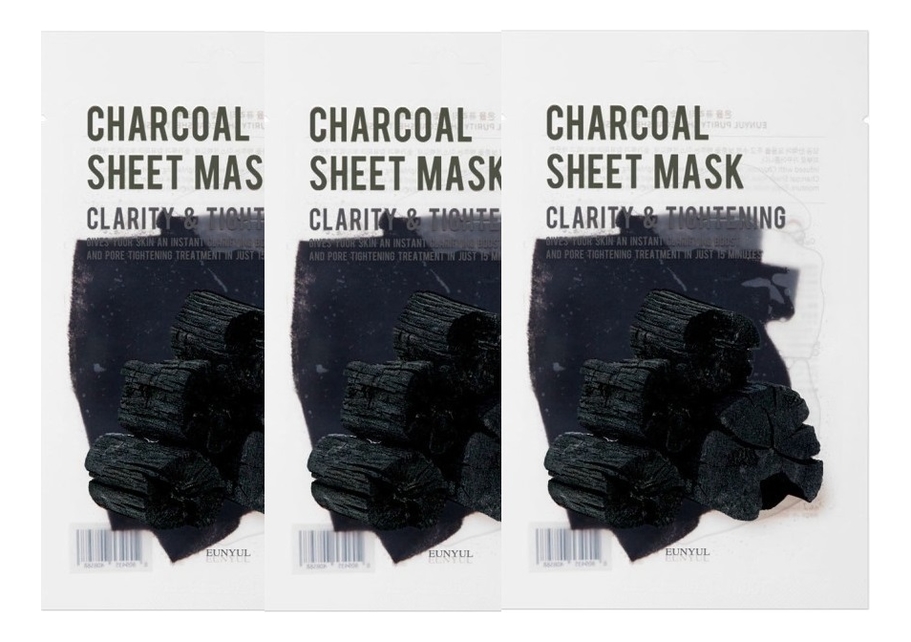 

Тканевая маска для лица с древесным углем Purity Charcoal Sheet Mask 22мл: Маска 3шт, Тканевая маска для лица с древесным углем Purity Charcoal Sheet Mask 22мл