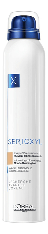 

Цветной спрей-камуфляж для волос Serioxyl Volumising Coloured Spray 200мл: Blonde, Цветной спрей-камуфляж для волос Serioxyl Volumising Coloured Spray 200мл