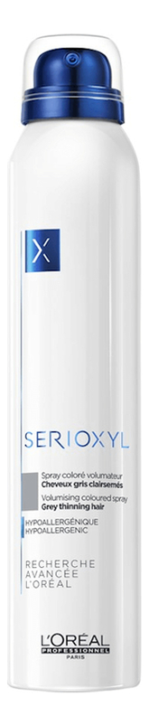 

Цветной спрей-камуфляж для волос Serioxyl Volumising Coloured Spray 200мл: Gray, Цветной спрей-камуфляж для волос Serioxyl Volumising Coloured Spray 200мл