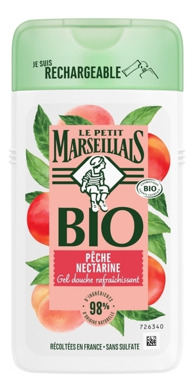 

Гель для душа Персик и Нектарин Gel Douche Rafraichissant Peche Nectarine Bio 250мл