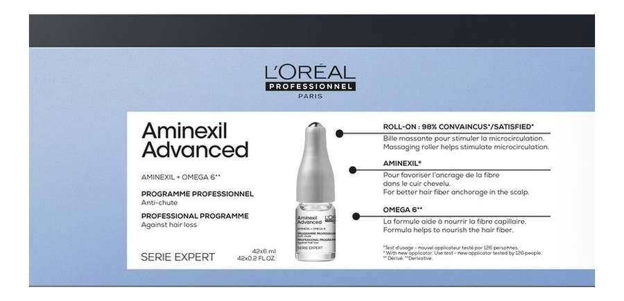 

Средство против выпадения волос Serie Expert Aminexil Advanced: Средство 42*6мл, Средство против выпадения волос Serie Expert Aminexil Advanced