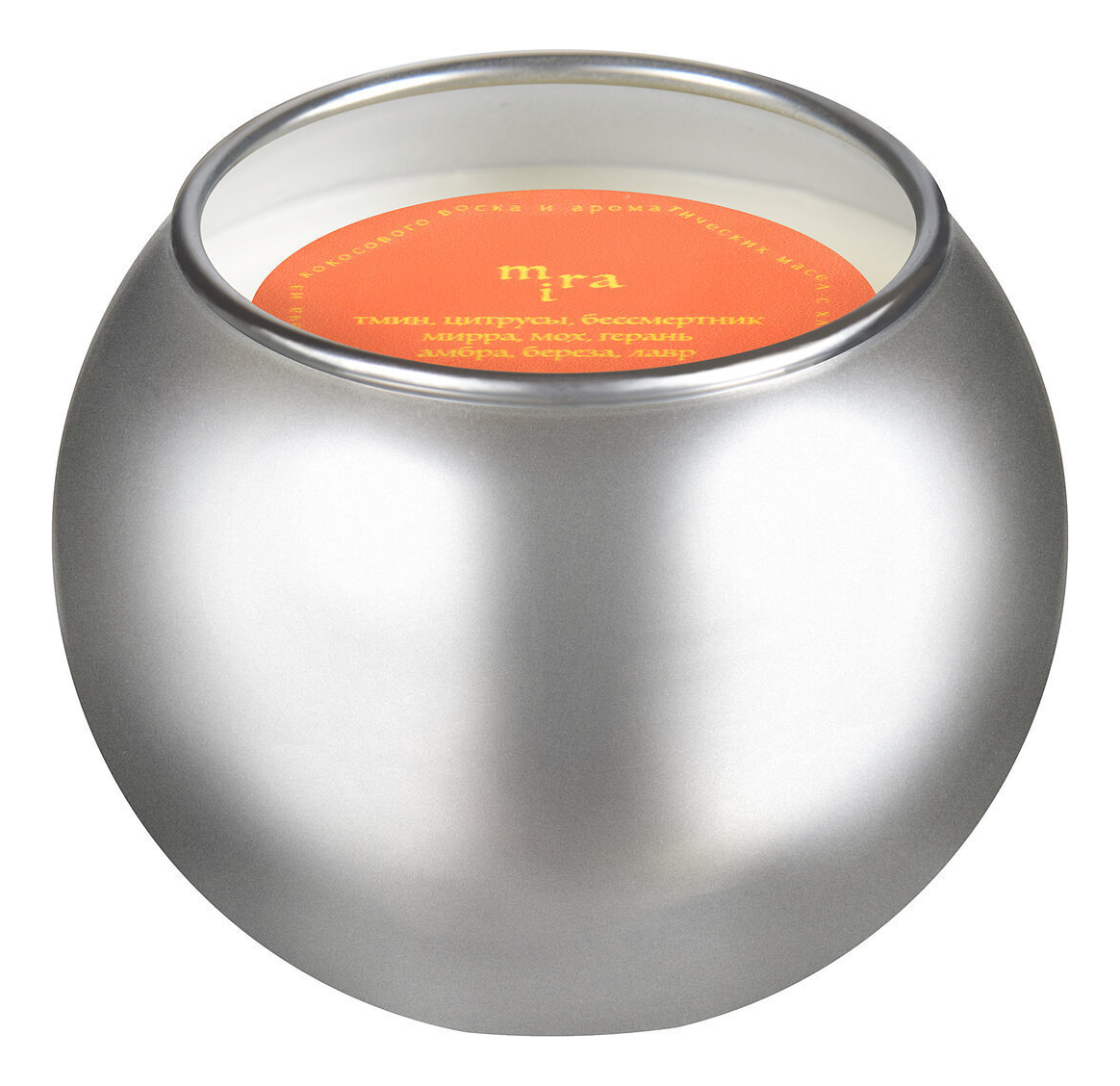 Ароматическая свеча-шар Mira 150г ароматическая свеча в фарфоре mira 250г