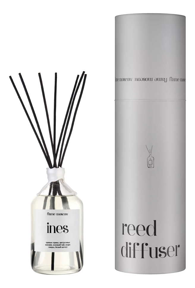 

Диффузор с ротанговыми палочками Ines: Диффузор 110мл, Диффузор с ротанговыми палочками Ines