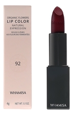 Whamisa Кремовая помада для губ с ферментами органических цветов Organic Flowers Lip Color 4г