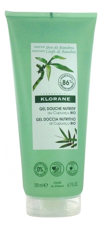 Гель для душа с органическим маслом купуасу и молочком бамбука Gel Douche Nutritif Cupuaсu 200мл