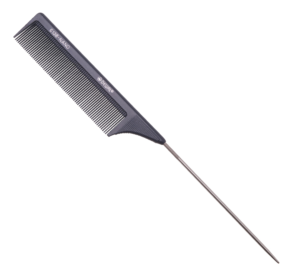 Расческа для начеса с металлическим хвостиком CO-6138-Nano 21,5см