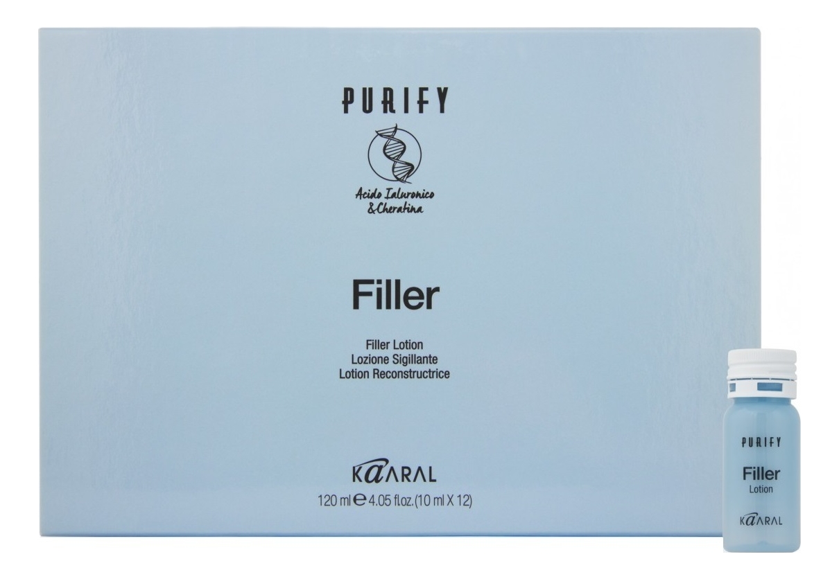 

Лосьон для волос с кератином и гиалуроновой кислотой Purify Filler Lotion 12*10мл