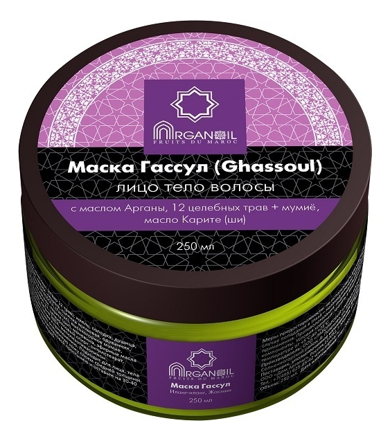 

Маска для лица, тела и волос Ghassoul Fruits du Maroc: Маска 250мл, Маска для лица, тела и волос Ghassoul Fruits du Maroc