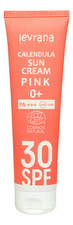 Levrana Солнцезащитный крем для лица и тела с гидролатом календулы Calendula Sun Cream Pink 0+ 100мл