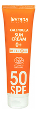 Levrana Солнцезащитный крем для лица и тела с гидролатом календулы Calendula Sun Cream 0+ 100мл